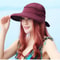 Summer Wide Brim Foldable Visor Hat for Women Ladies Anti-UV Beach Sun Cap for Outdoor Camping Hiking