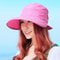 Summer Wide Brim Foldable Visor Hat for Women Ladies Anti-UV Beach Sun Cap for Outdoor Camping Hiking