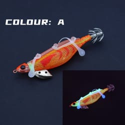 glow artificial lure with luminous jigs - octopus shape fishing bait for nighttime catching