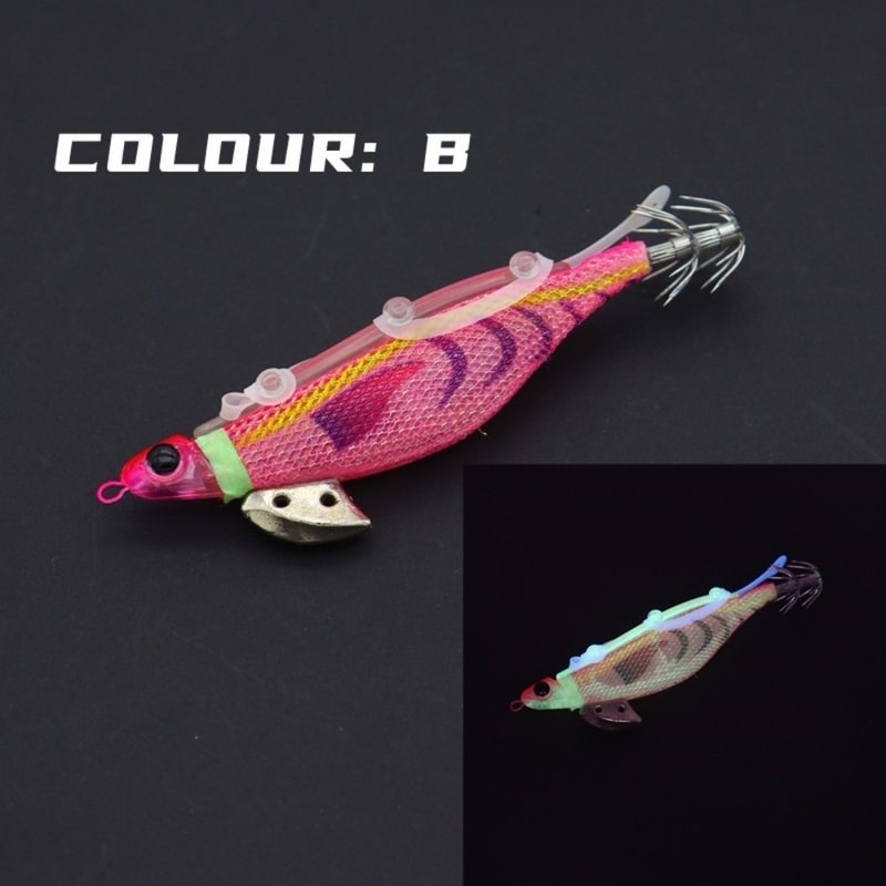 Glow Artificial Lure with Luminous Jigs - Octopus Shape Fishing Bait for Nighttime Catching