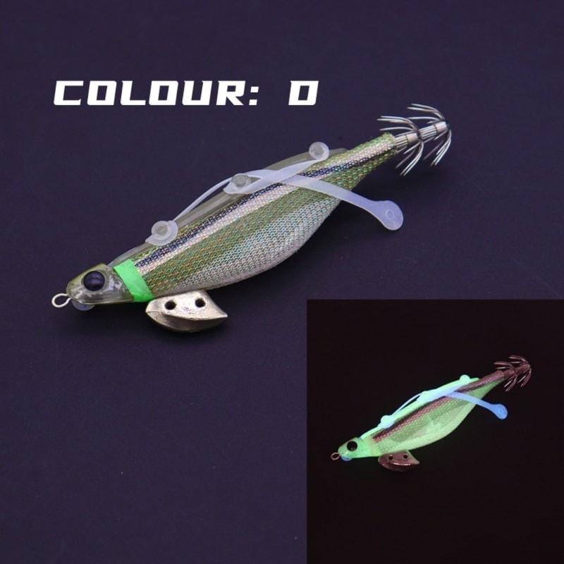Glow Artificial Lure with Luminous Jigs - Octopus Shape Fishing Bait for Nighttime Catching