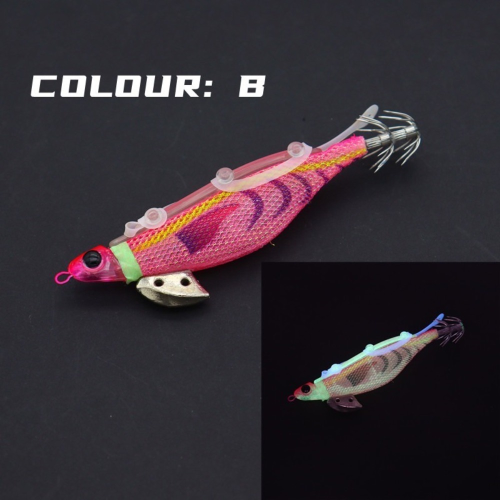 Glow Artificial Lure with Luminous Jigs - Octopus Shape Fishing Bait for Nighttime Catching