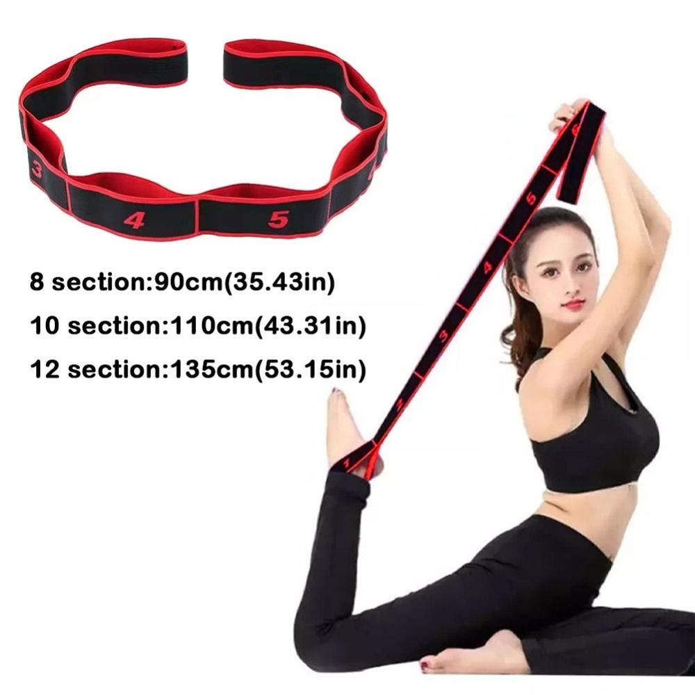 Adjustable Digital Yoga Stretch Band Multistage Resistance Training Belt For Flexibility 5