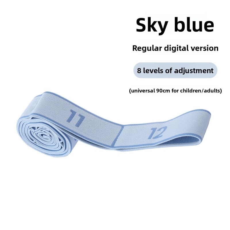 Adjustable Digital Yoga Stretch Band Multistage Resistance Training Belt For Flexibility 7