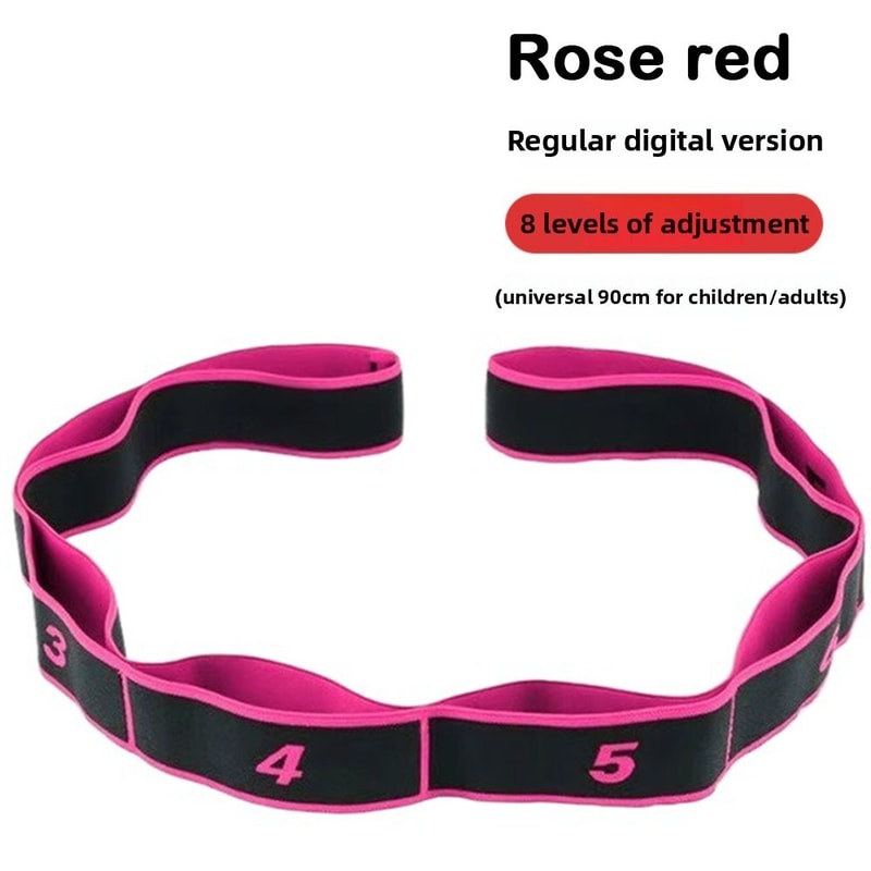 Adjustable Digital Yoga Stretch Band Multistage Resistance Training Belt For Flexibility 9