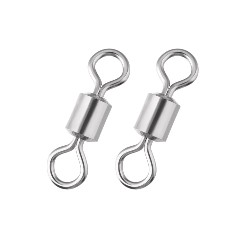 Rolling Fishing Hook Connector Bearing with Solid Ring, Barrel Fishing Tackle Accessory