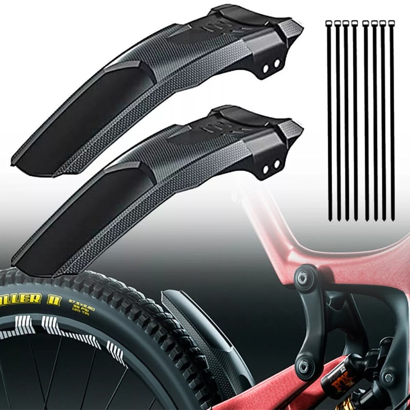 Mountain Bike General Cycling Equipment, Durable Hard Shell Cycling Mudguard PP Front Rear Tyre Mud Guard