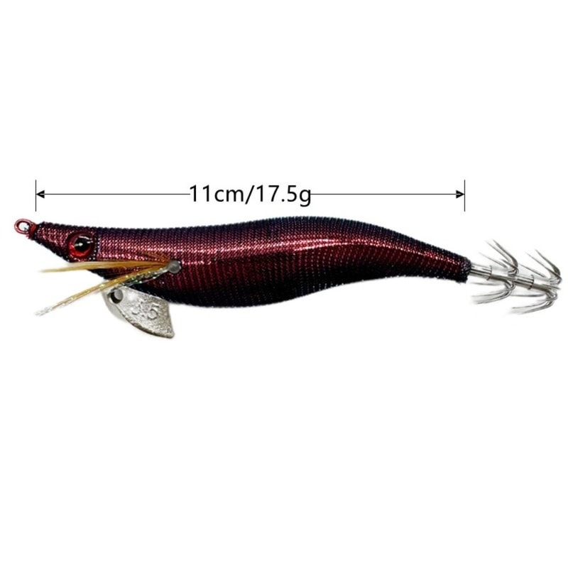 Glow UV Jigging Lure Egi Bait Lure Light Cloth Squid Jig For Octopus Night Fishing 5