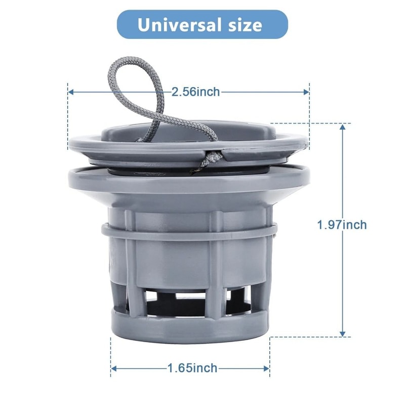 PVC Grey Air Gas Valve Cap, New Replacement Rowing Boat Air Valve, Double Seal Boat Accessories