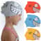 Waterproof Silicone Swimming Cap, Durable, Protect Ears, Unisex, Cartoon Shark Pool Cap for Children