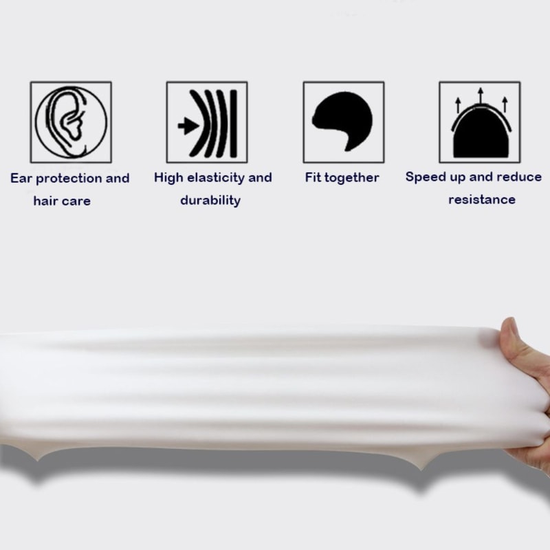 Waterproof Silicone Swimming Cap, Durable, Protect Ears, Unisex, Cartoon Shark Pool Cap for Children