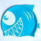 Waterproof Silicone Swimming Cap, Durable, Protect Ears, Unisex, Cartoon Shark Pool Cap for Children