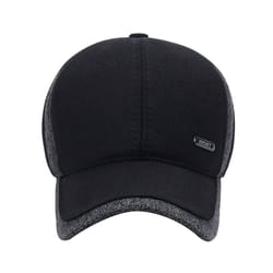 windproof baseball cap with earflaps, thicker trucker hat, warm casual earmuffs for men