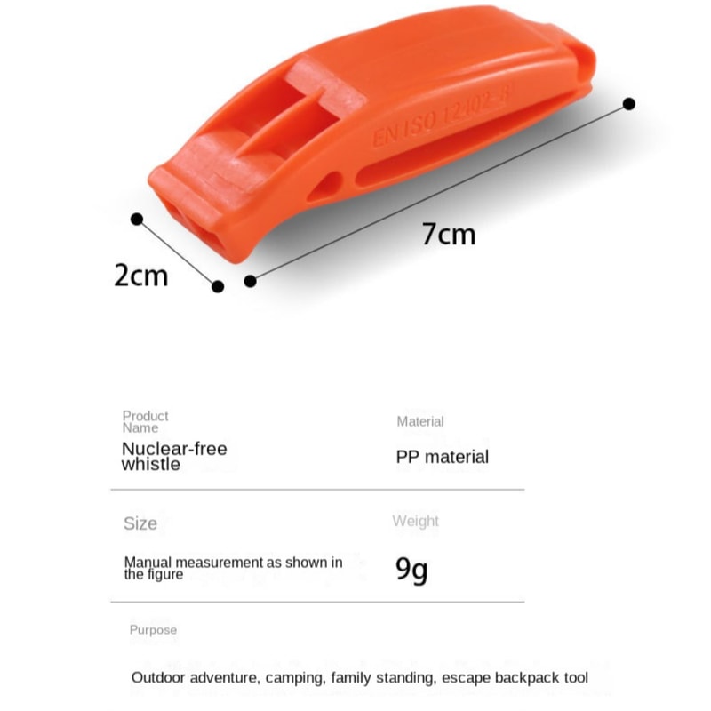 Outdoor Tool, Camping Hiking Whistle, Colors Rescue Emergency Whistle for Survival