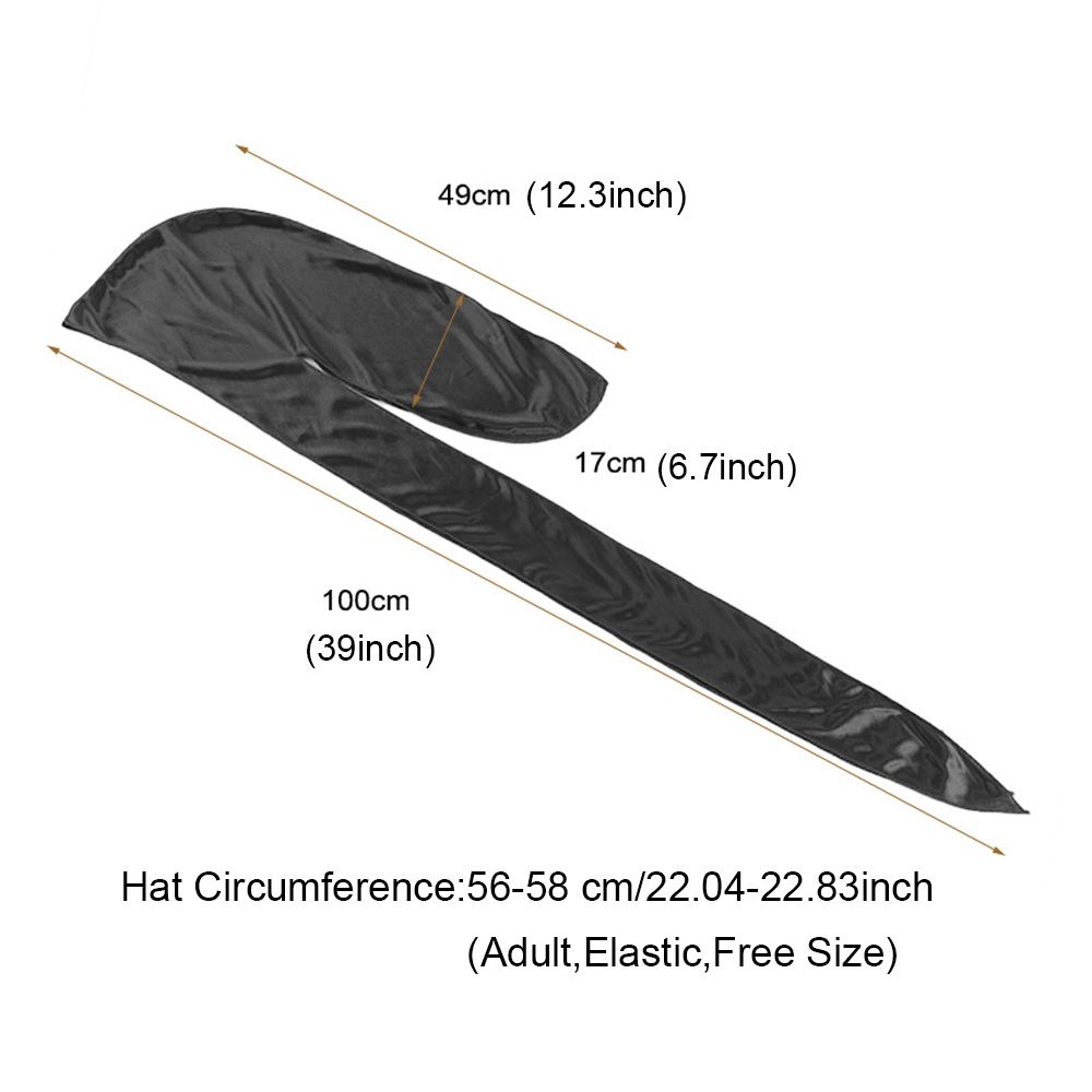 Pre-Tied Bandana Turban Hijab Silk Durag Pirate Hat Fashion Men Women Chemo Cap Headwrap