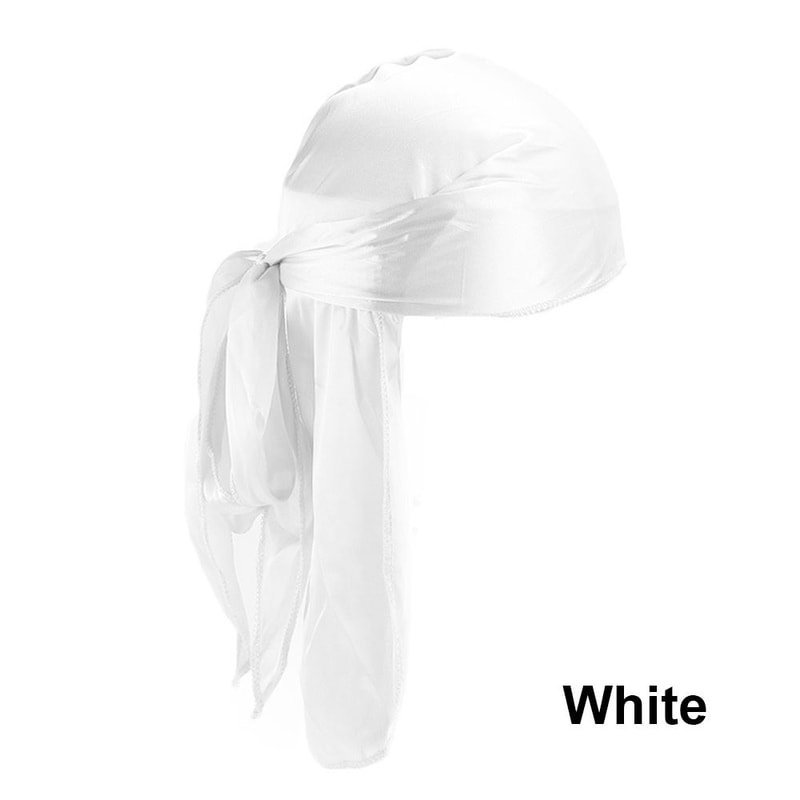 Pre-Tied Bandana Turban Hijab Silk Durag Pirate Hat Fashion Men Women Chemo Cap Headwrap
