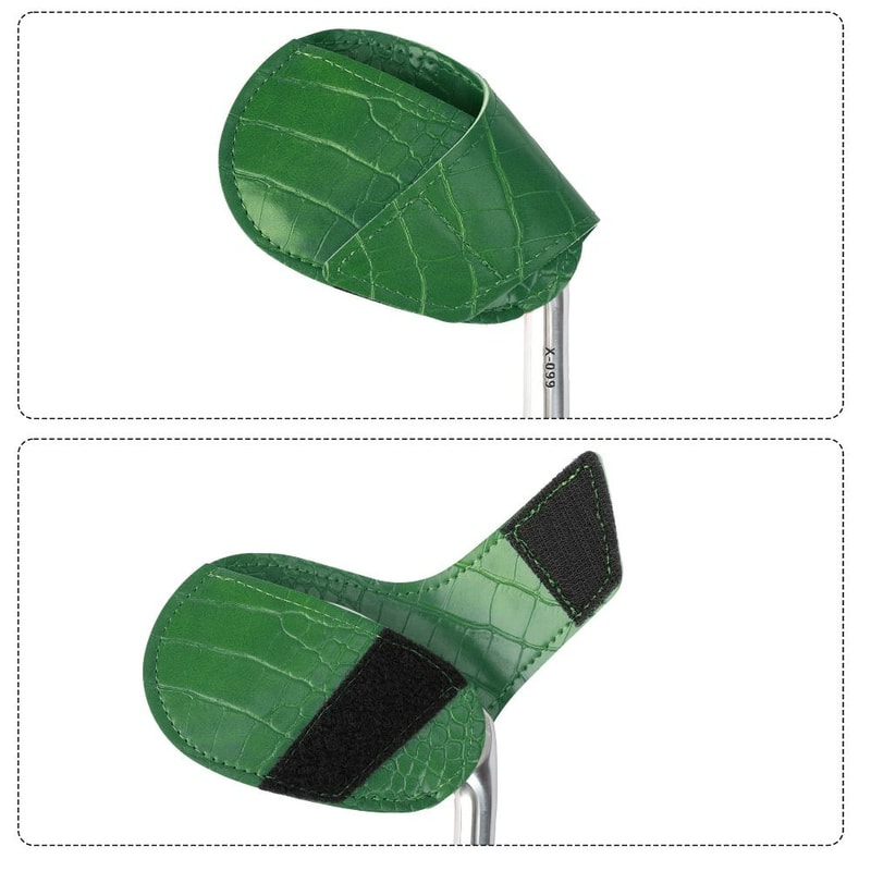 Crocodile Pattern PU Leather Golf Iron Headcover, Waterproof Golf Wedges, Wear Resistant Golf Training Equipment, Head C