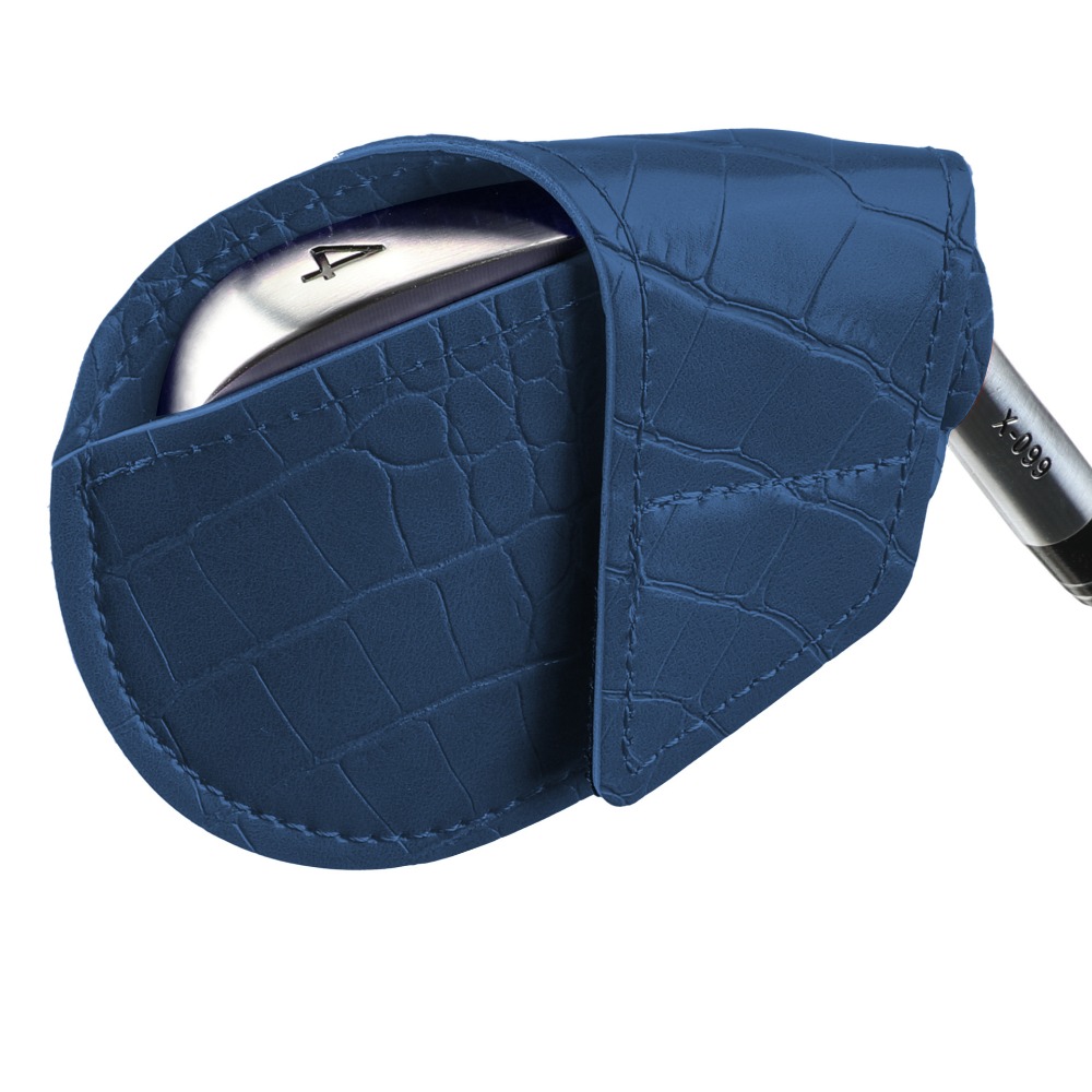 Crocodile Pattern PU Leather Golf Iron Headcover, Waterproof Golf Wedges, Wear Resistant Golf Training Equipment, Head C