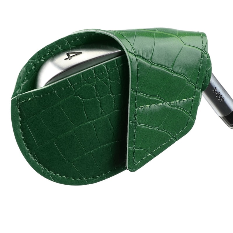 Crocodile Pattern PU Leather Golf Iron Headcover, Waterproof Golf Wedges, Wear Resistant Golf Training Equipment, Head C