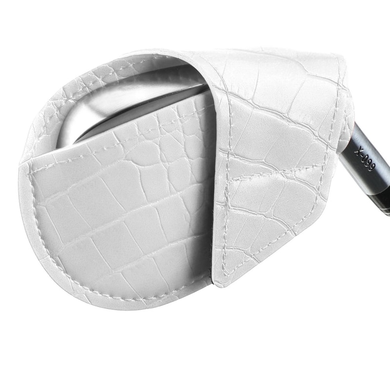Crocodile Pattern PU Leather Golf Iron Headcover, Waterproof Golf Wedges, Wear Resistant Golf Training Equipment, Head C