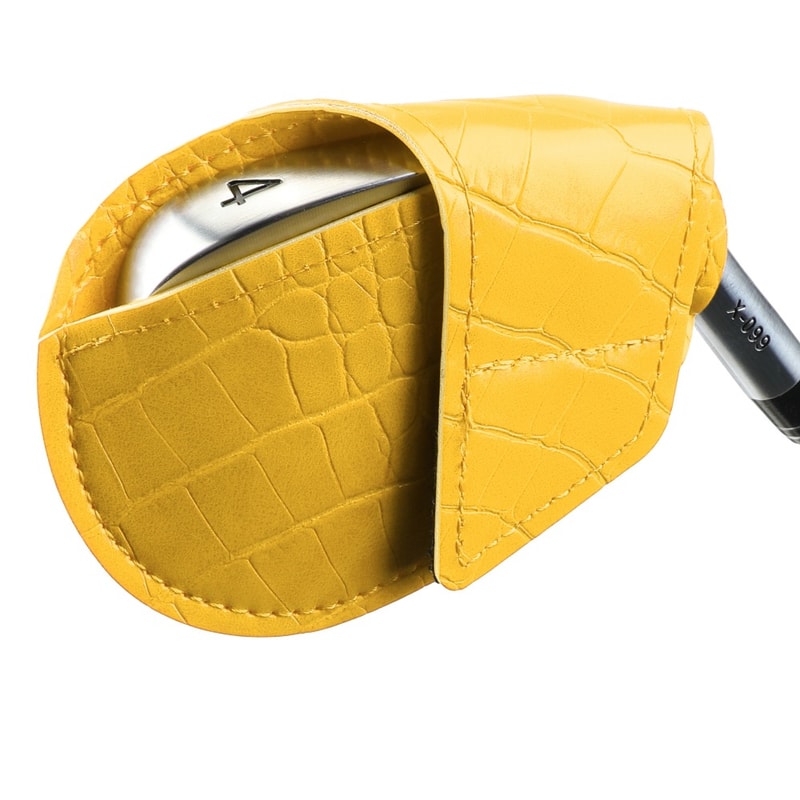Crocodile Pattern PU Leather Golf Iron Headcover, Waterproof Golf Wedges, Wear Resistant Golf Training Equipment, Head C