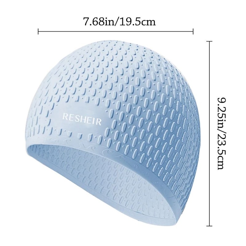 Silicone Swimming Hat for Adults, Waterproof Large Size, Cute Cartoon, Ear Protection Cap