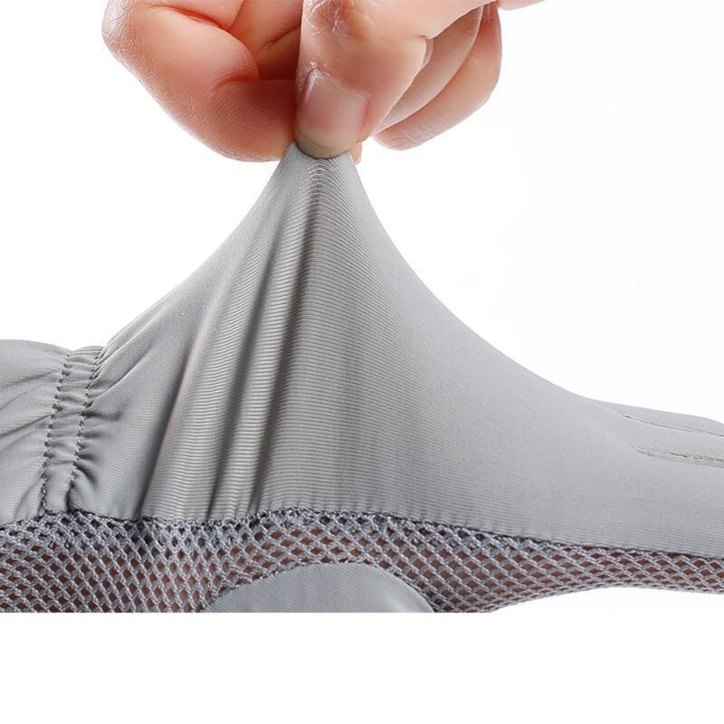 Breathable Ice Silk Gloves, Thin Anti-UV Fingerless Sun Protection Gloves for Summer Cycling and Driving with Touch Scre