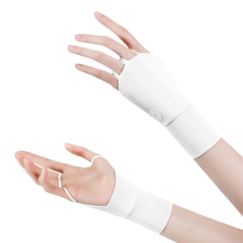 Women Ice Silk Golf Gloves, Elastic Half Finger, UV Protector, Cool Breathable Open Finger Sunscreen Glove