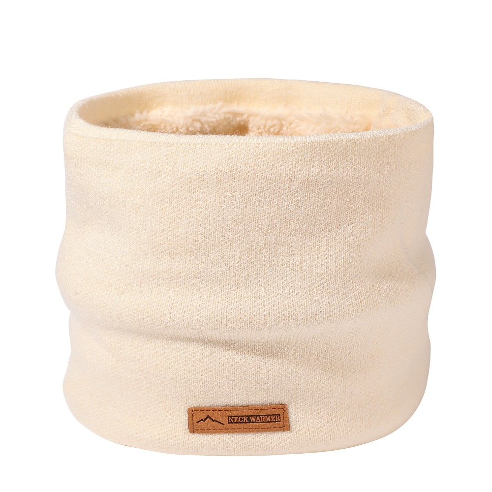 Solid Color Coral Velvet Sport Scarf Thickened Warm Neck Gaiter Plush Knitted Scarf For Winter 1