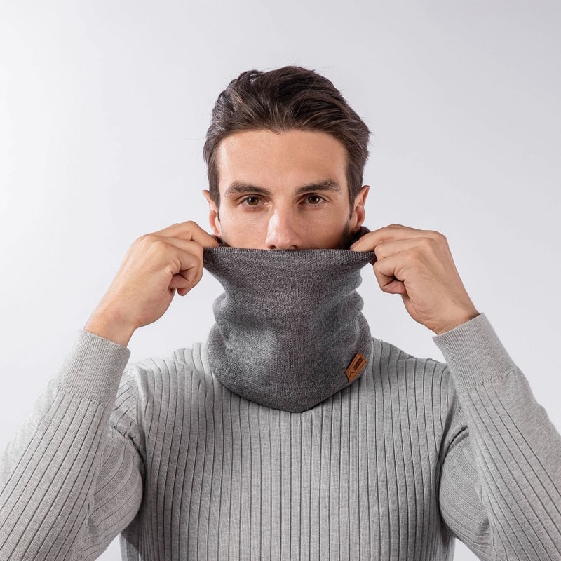 Solid Color Coral Velvet Sport Scarf Thickened Warm Neck Gaiter Plush Knitted Scarf For Winter 3