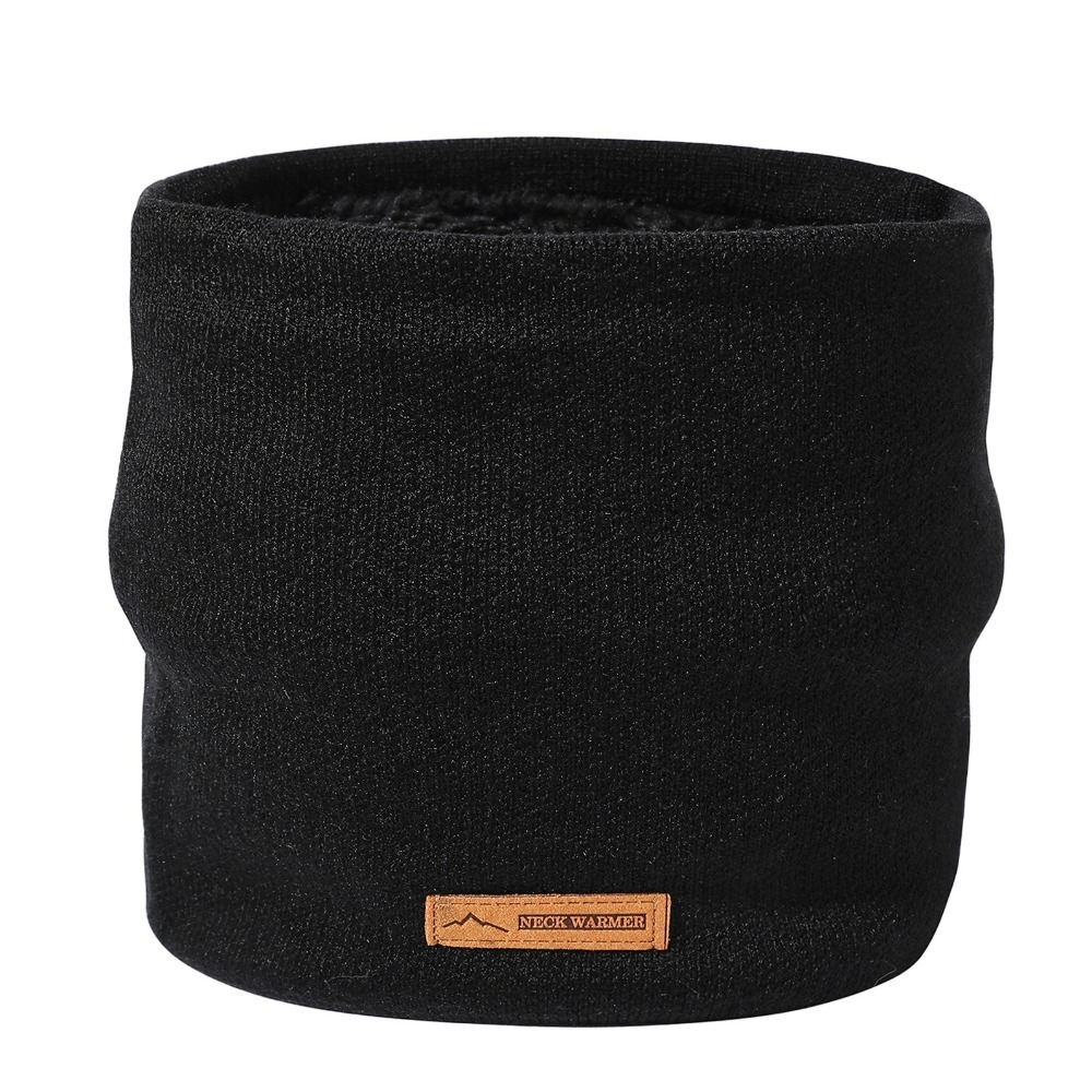 Solid Color Coral Velvet Sport Scarf Thickened Warm Neck Gaiter Plush Knitted Scarf For Winter 6