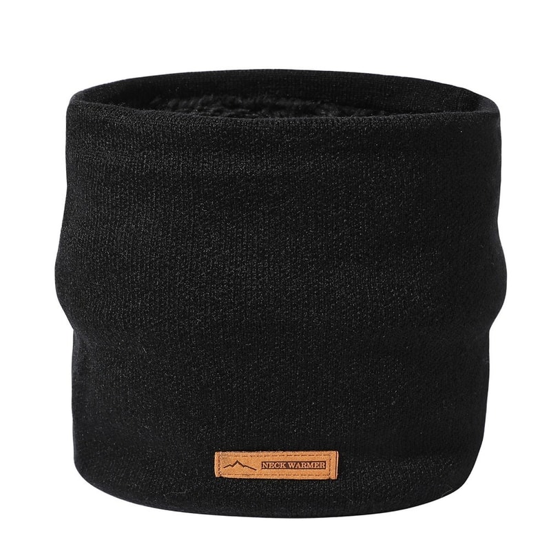 Solid Color Coral Velvet Sport Scarf Thickened Warm Neck Gaiter Plush Knitted Scarf For Winter 6