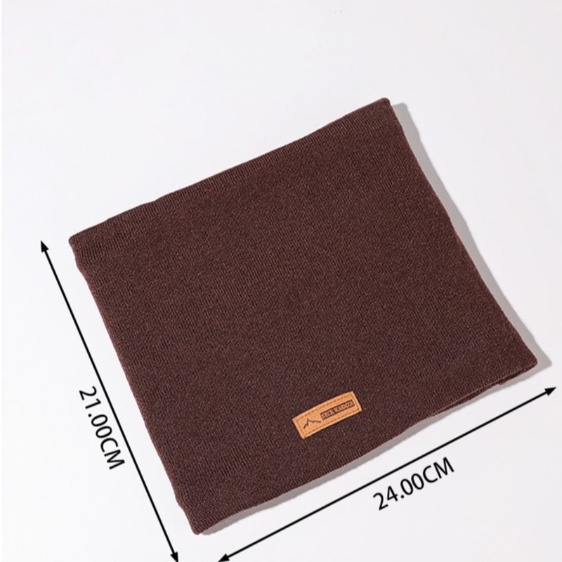 Solid Color Coral Velvet Sport Scarf Thickened Warm Neck Gaiter Plush Knitted Scarf For Winter 5