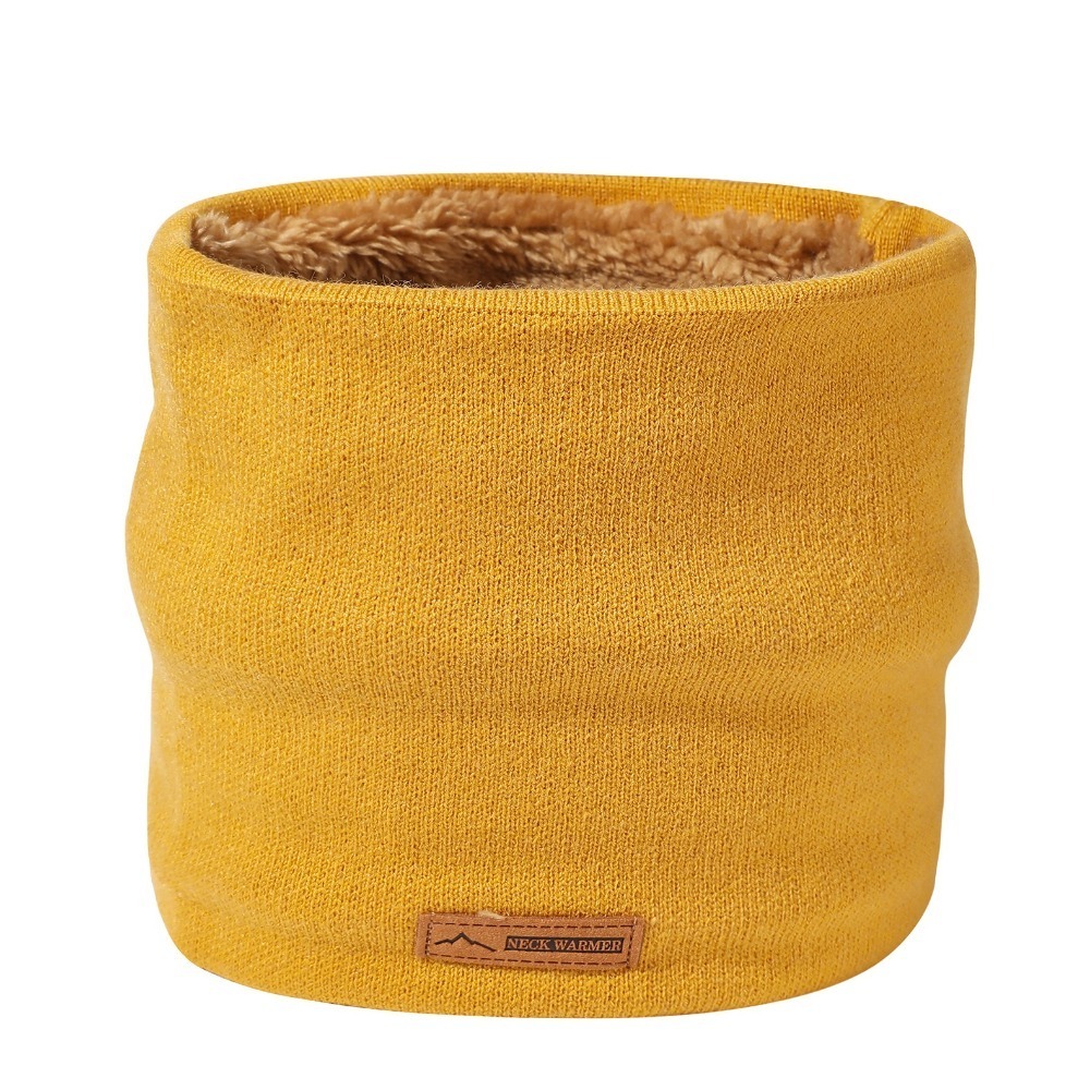 Solid Color Coral Velvet Sport Scarf Thickened Warm Neck Gaiter Plush Knitted Scarf For Winter 11