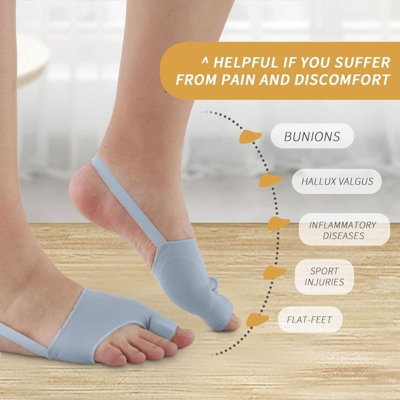 Stretchable Bunion Corrector, Non-Slip Breathable Socks for Hallux Valgus Relief