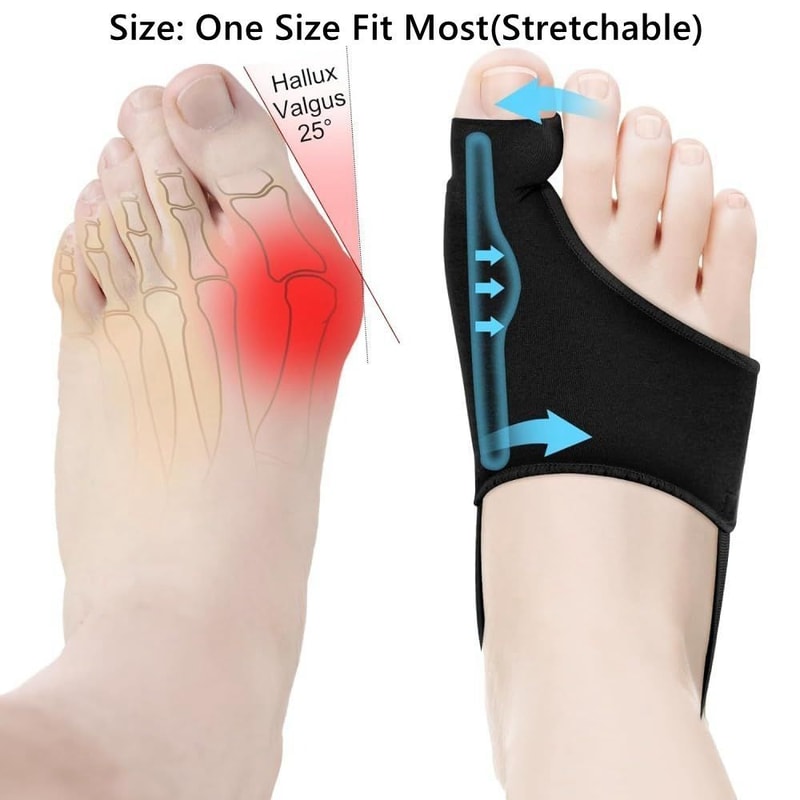 Stretchable Bunion Corrector, Non-Slip Breathable Socks for Hallux Valgus Relief