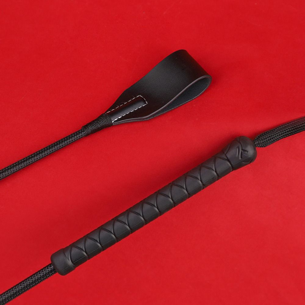PU Leather Equestrian Training Pointer, Durable Portable Horse Whip With Handle, Racing Riding Crop Stage Performance