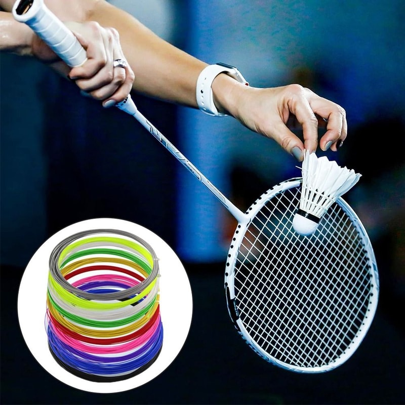 Durable Badminton String with High Flexibility, Shock-absorbing Racquet Line for Training, Badminton Racket Accessory