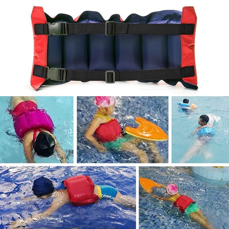 Portable Adjustable Swimming Belt, Thickened Inflatable Pool Floating Waist Belt for Water Play, Summer Training