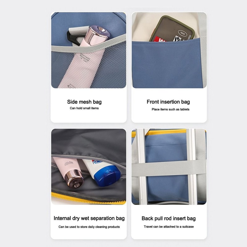 Waterproof Large-capacity Yoga Sports Bag, Durable Wet and Dry Separation Travel Bag, Lightweight Oxford Cloth Luggage