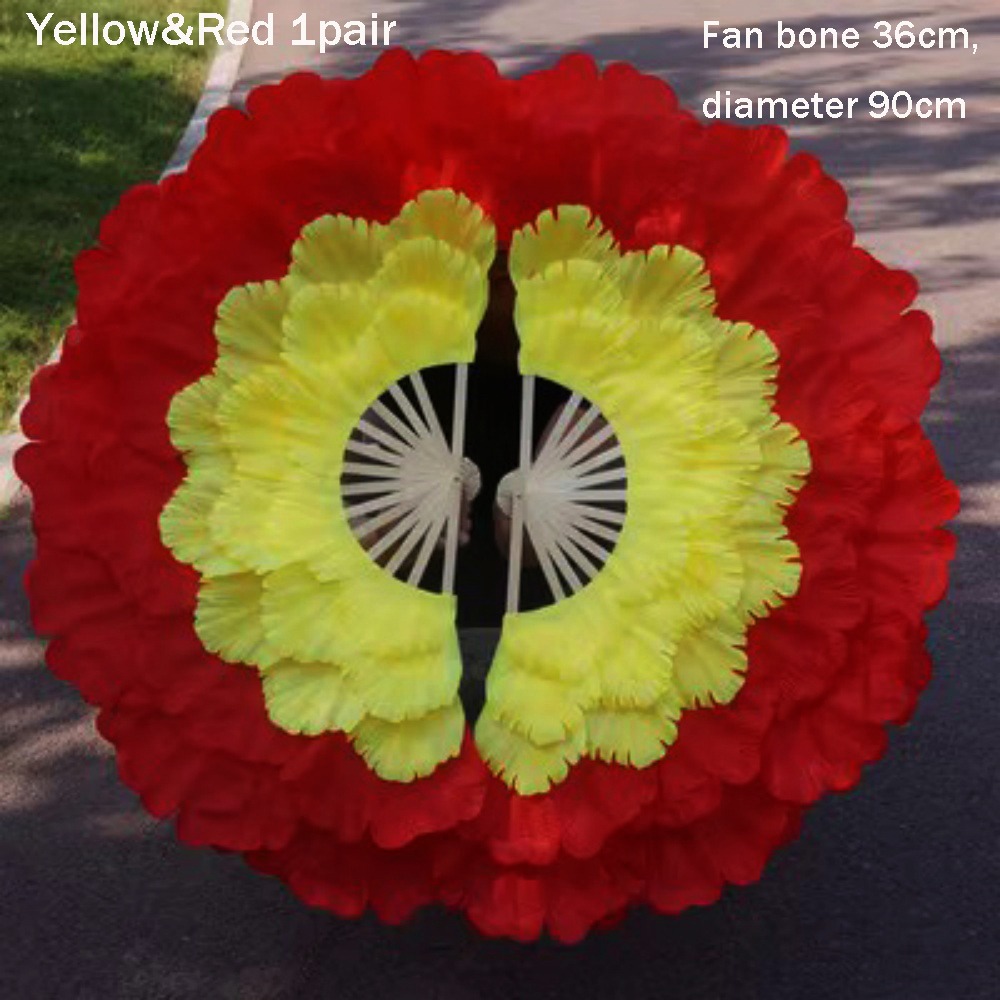 Yangko Fan, Adult Double-sided Peony Petal Hand Fan, Performance Props for Club Style