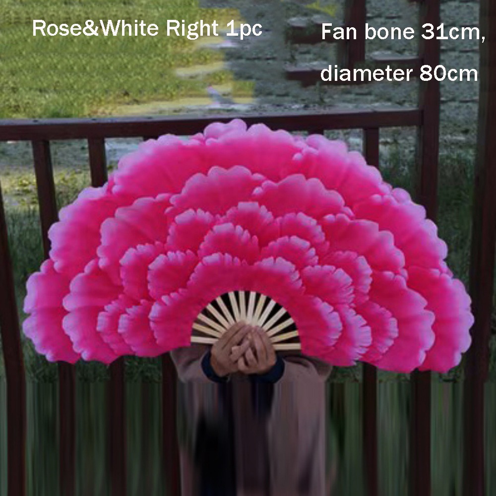 Yangko Fan, Adult Double-sided Peony Petal Hand Fan, Performance Props for Club Style