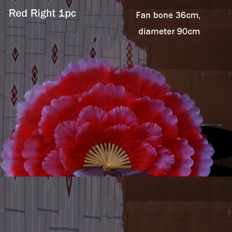 Yangko Fan, Adult Double-sided Peony Petal Hand Fan, Performance Props for Club Style