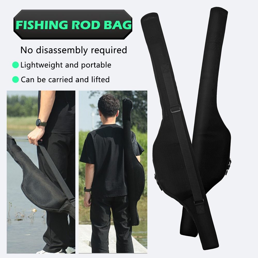 Durable Fishing Rod Case with Shoulder Strap, Pole Reel Bag for Easy Transport