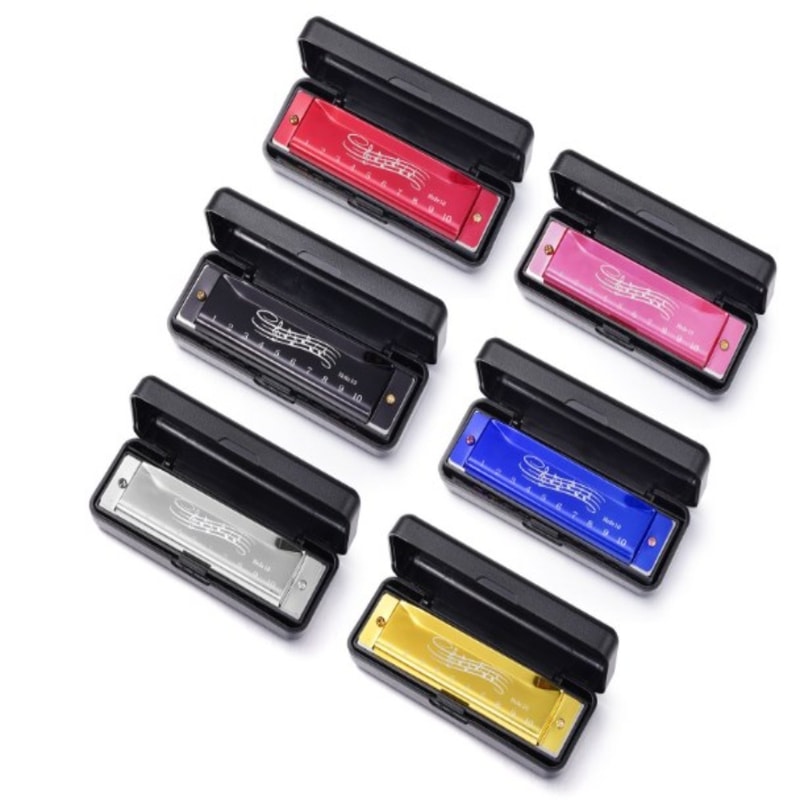 Beginners Educational Harmonica Toy Safe Blues Metal Rectangle Harmonica For Kids Ideal Gift 1