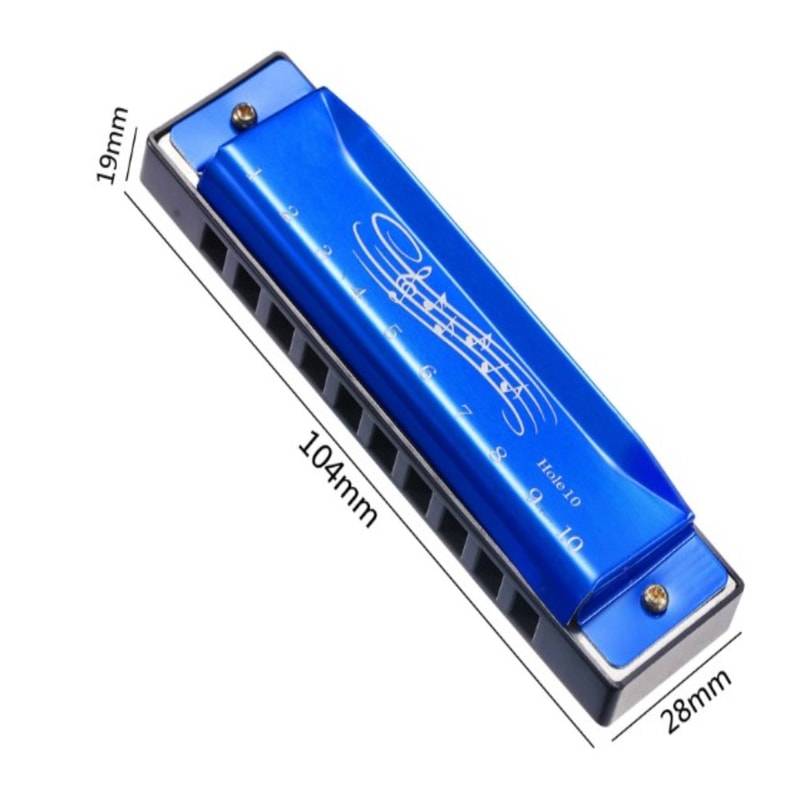 Beginners Educational Harmonica Toy Safe Blues Metal Rectangle Harmonica For Kids Ideal Gift 4