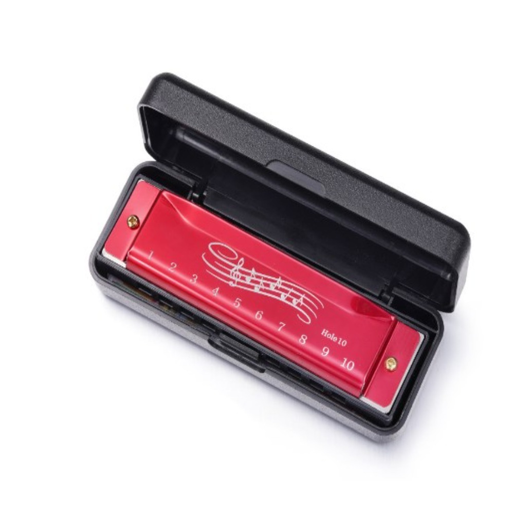 Beginners Educational Harmonica Toy Safe Blues Metal Rectangle Harmonica For Kids Ideal Gift 7