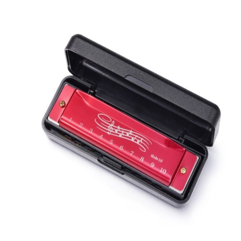 Beginners Educational Harmonica Toy Safe Blues Metal Rectangle Harmonica For Kids Ideal Gift 7