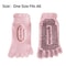 Non-Slip Mesh Pilates Yoga Socks, Solid Color Ballet Boat Socks, Soft Five Finger Socks for Dance Practice