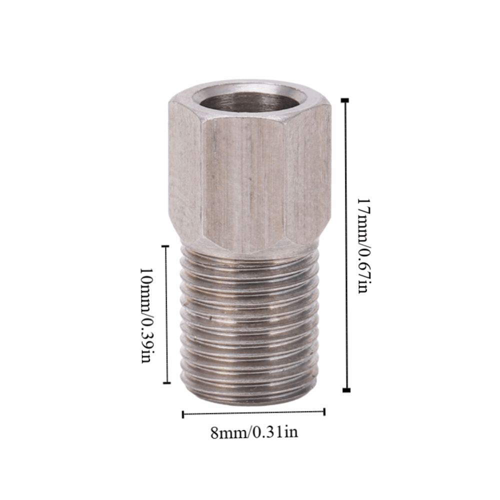 Compression Nut Brake, Silver Hydraulic Brake Hose, Tubing Bolt for Bike Repairs